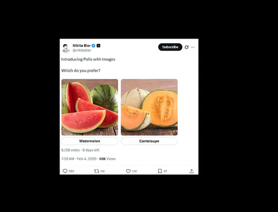 X enrichit ses sondages avec des images