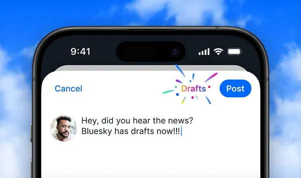Bluesky se modernise : brouillons et nouvelle interface