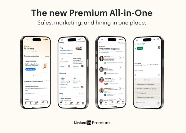 LinkedIn lance un abonnement Premium dédié aux PME