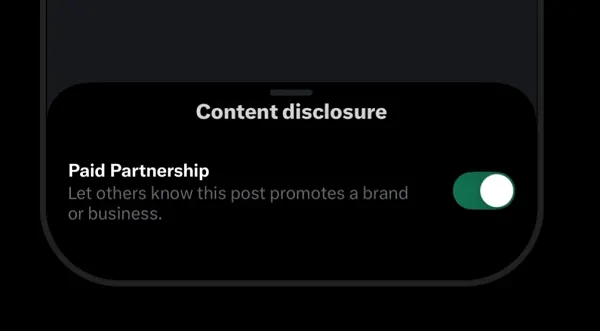 X lance des étiquettes pour les contenus sponsorisés